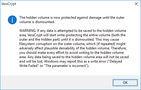 VeraCrypt's Enter Password screen