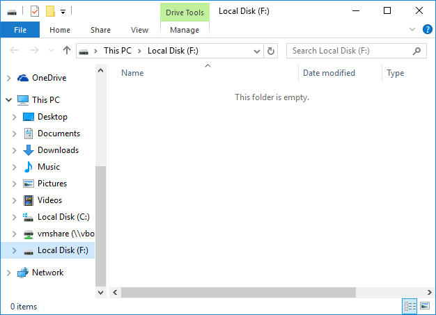 Inside the mounted VeraCrypt volume